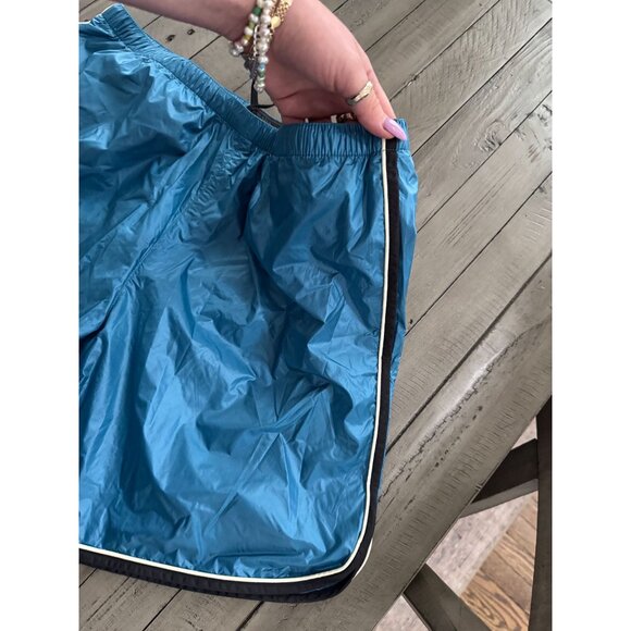 PRADA Mens Logo Athletic Shorts Swim Trunks Beach Satin Blue Size 52 - Picture 8 of 11